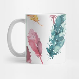 Pocket - WATERCOLOR BOHO FEATHERS Mug